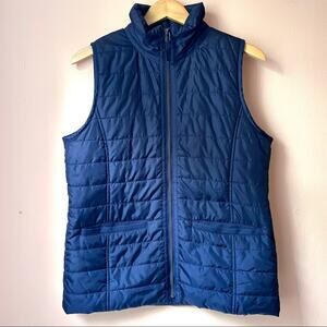 Women’s Blue Puffer Vest Lightweight Size Medium